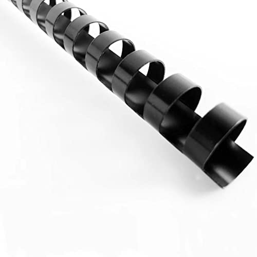 TOTiyea 100 Pack 19 Ring Plastic Binding Combs, 3/4 Inch Diameter, 185 Sheet Capacity, Letter Size, Black Comb Binding Spines - Image 1